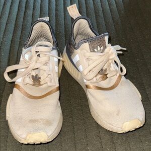 adidas Cream Sneakers with Rose Gold Accents Adidas NMD